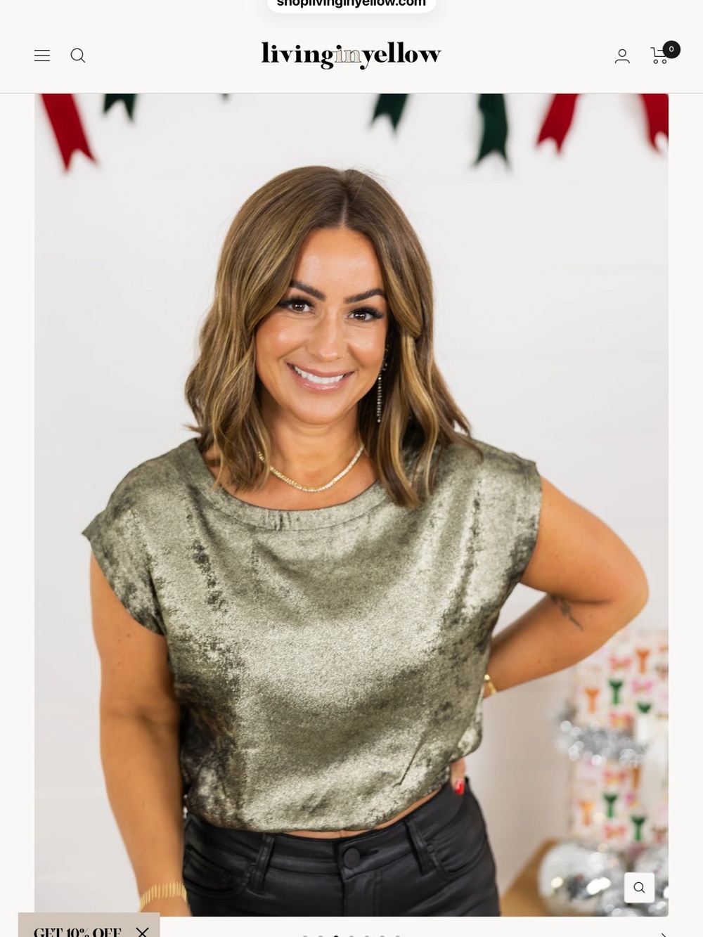 By Together Dark Bronze Holly Top M